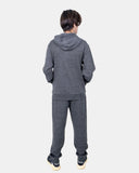 Charcoal Kids Plain Hooded Tracksuit