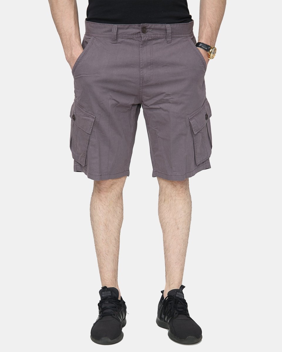 Charcoal Knee Length Cargo Shorts