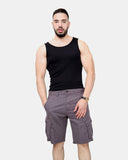 Charcoal Knee Length Cargo Shorts
