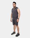 Charcoal Mens S - Less Short Tracksuit Set