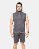 Charcoal Mens S - Less Short Tracksuit Set