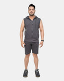 Charcoal Mens S - Less Short Tracksuit Set