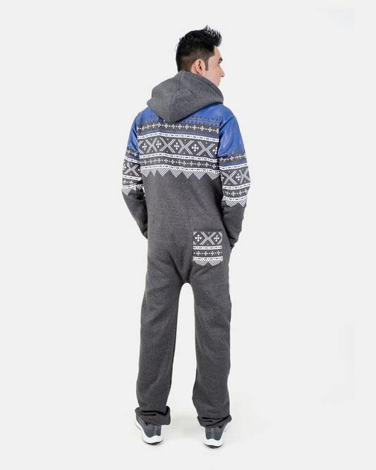 Charcoal Stylish Aztec Mens Onesie