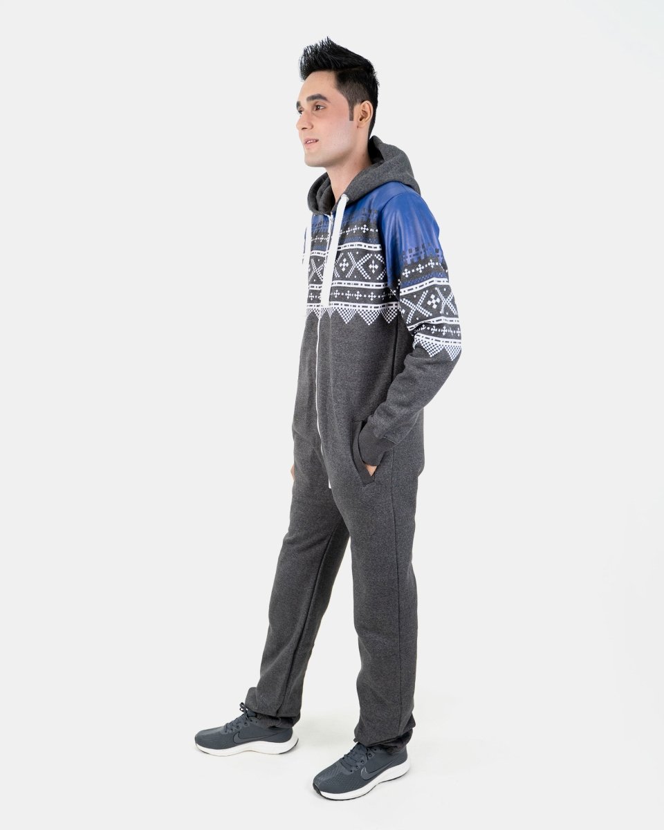 Charcoal Stylish Aztec Mens Onesie