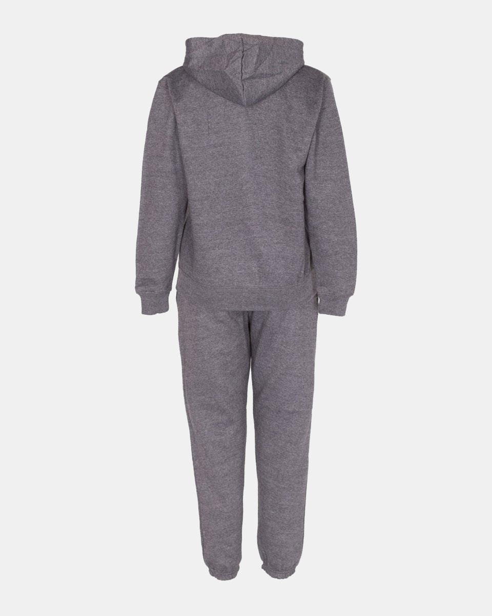 Charcoal/Blue Contrast Fleece Tracksuit
