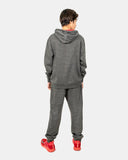 Charcoal/Red Contrast Fleece Tracksuit