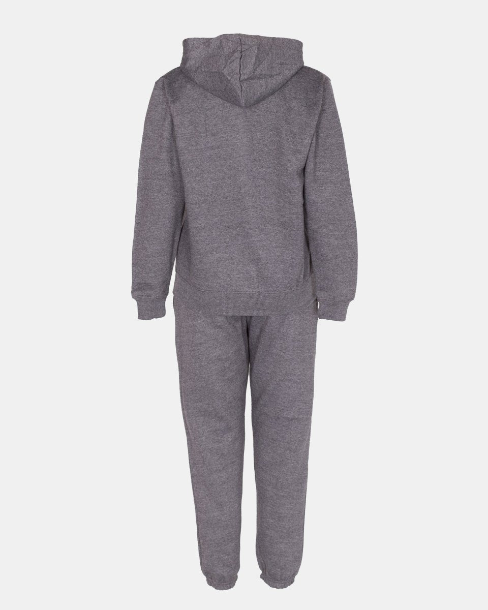 Charcoal/Red Contrast Fleece Tracksuit