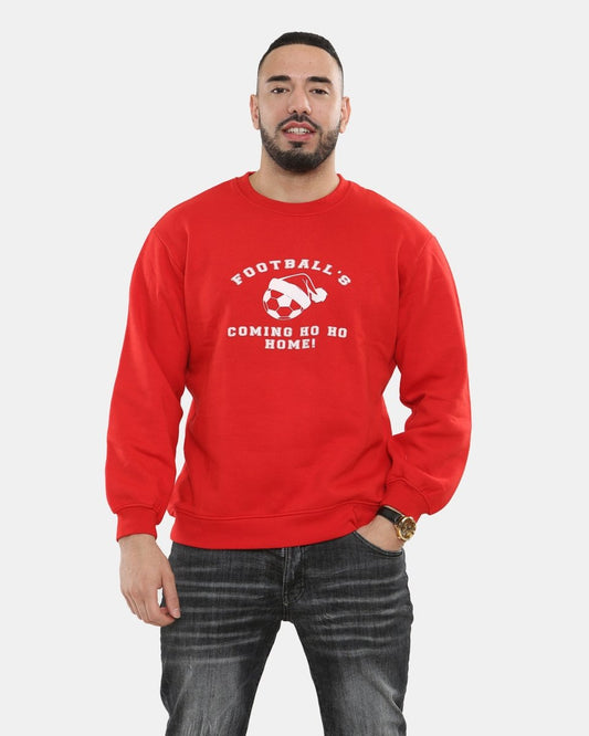 Coming HO HO Mens Red Xmas Jumpers