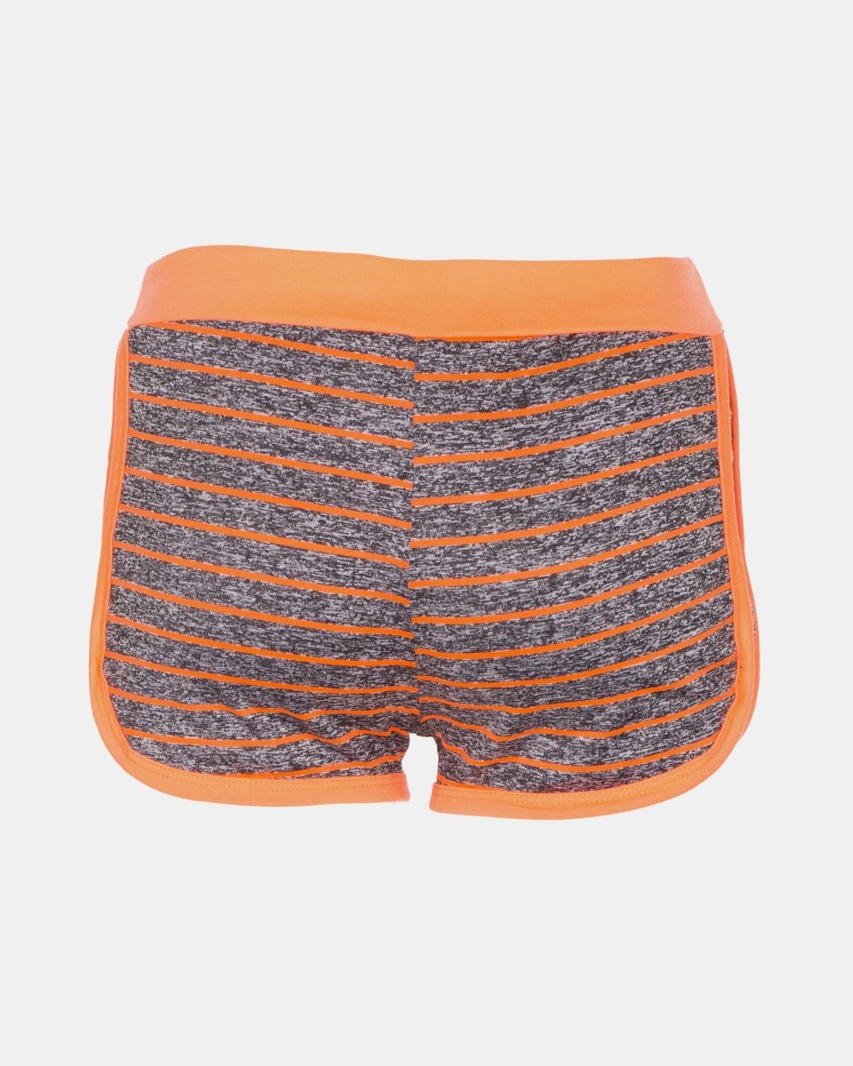 Coral Stripe Gym Fleck Summer Shorts