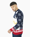 Cream Ho Ho Santa Printed Jumper