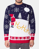 Cream Ho Ho Santa Printed Jumper