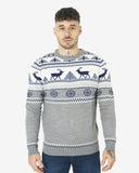 Cream Moose Knitted Men’s Xmas Jumper
