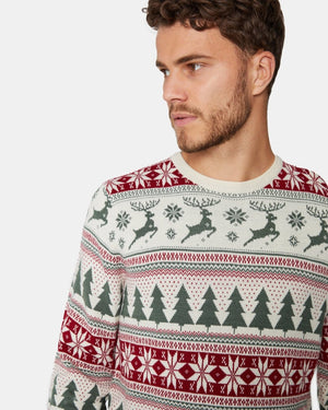 Cream Retro Christmas Jumper
