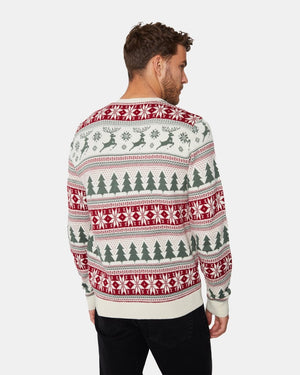 Cream Retro Christmas Jumper