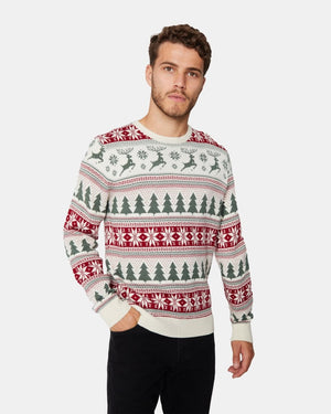 Cream Retro Christmas Jumper