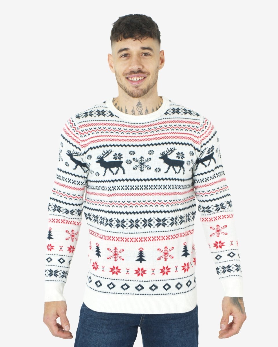 Cream Xmas Tree Crewneck Sweatshirt