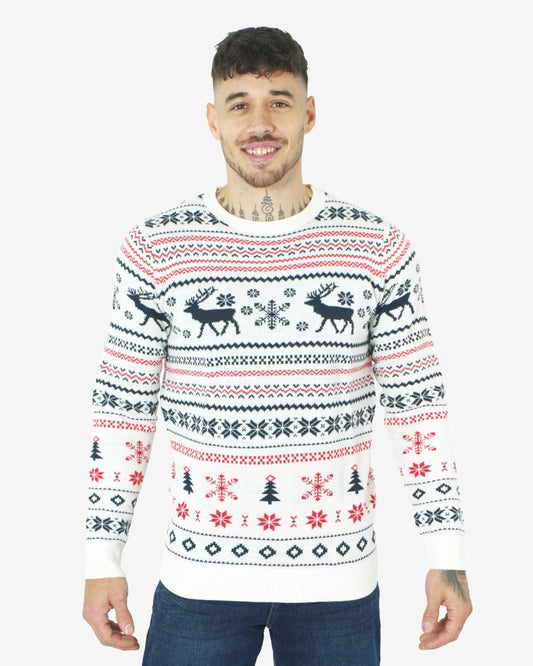 Cream Xmas Tree Crewneck Sweatshirt