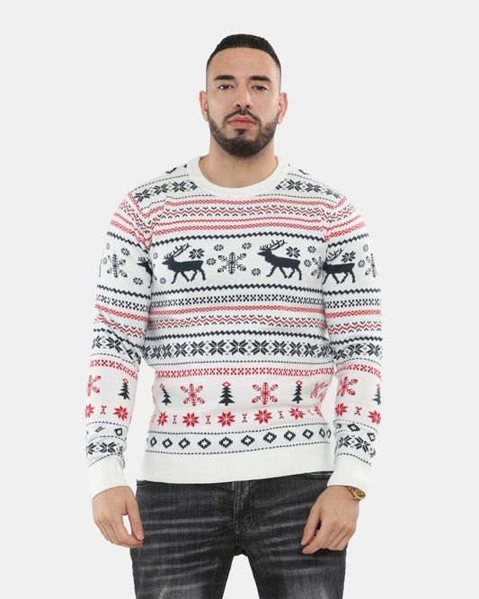 Cream Xmas Tree Crewneck Sweatshirt