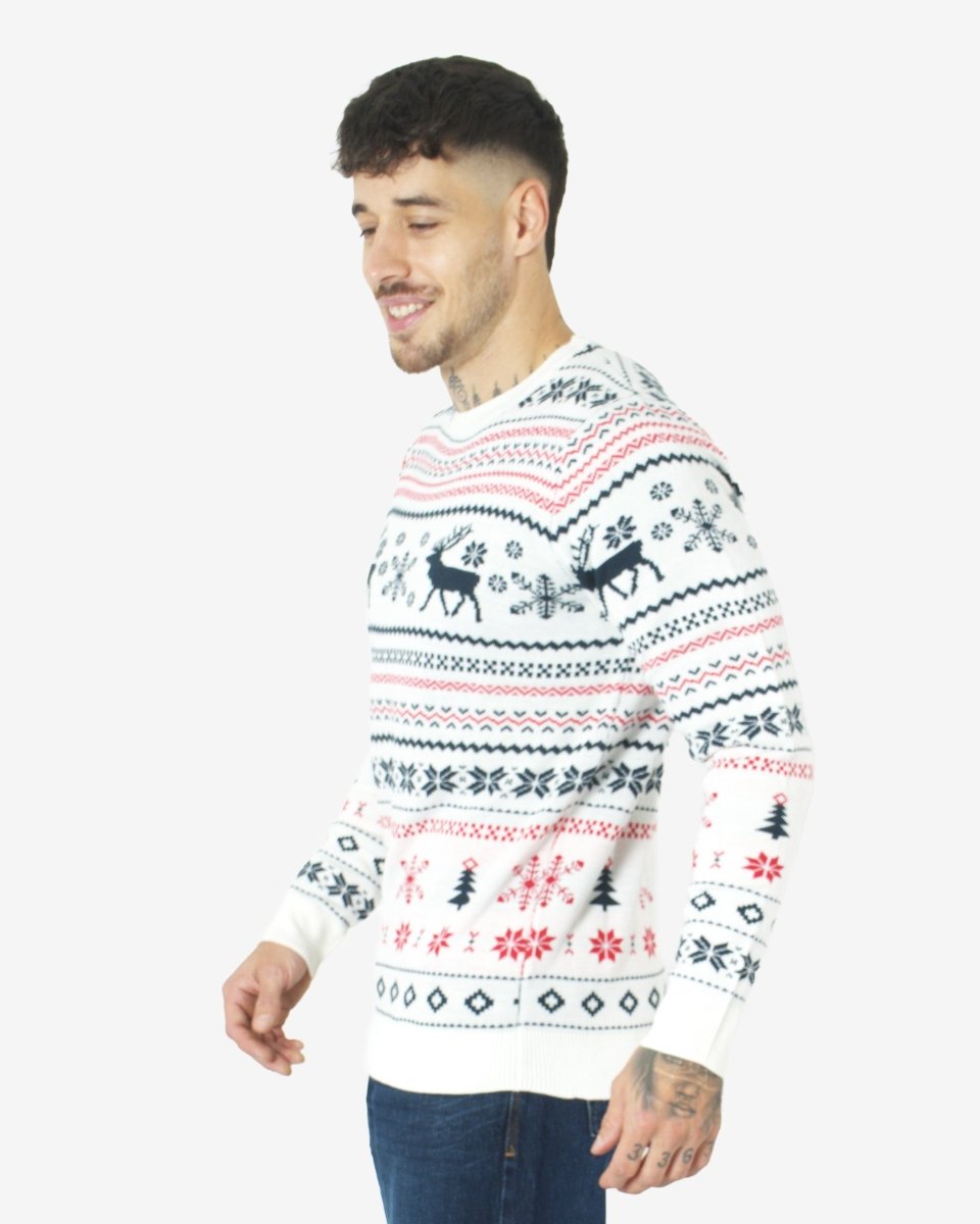 Cream Xmas Tree Crewneck Sweatshirt