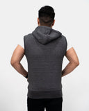 Dark Grey Casual Zip - Up Men's Hoodie