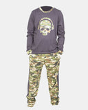 Dark Grey Kids Nightwear Cotton Pajamas