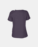 Dark Grey Ripped Holes Rounded Neck T-Shirt