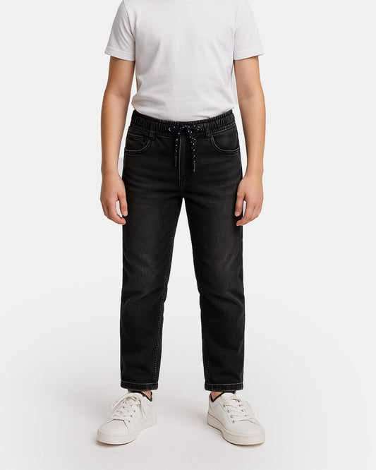 Denim Black Casual Retro Kids Jeans