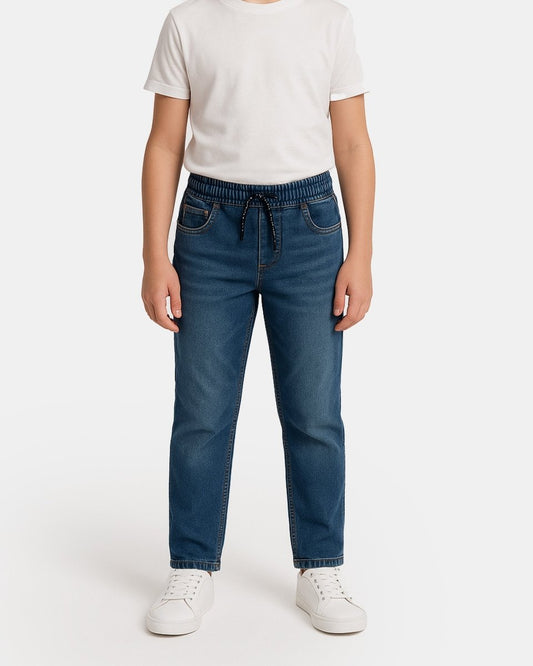 Denim Blue Casual Retro Kids Jeans