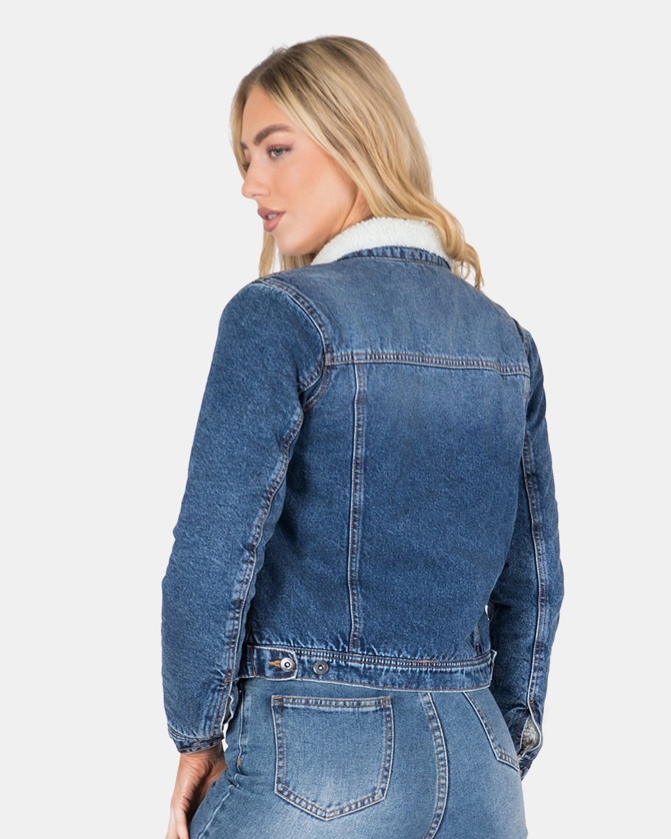 Denim Blue Sherpa Lining Premium Jacket