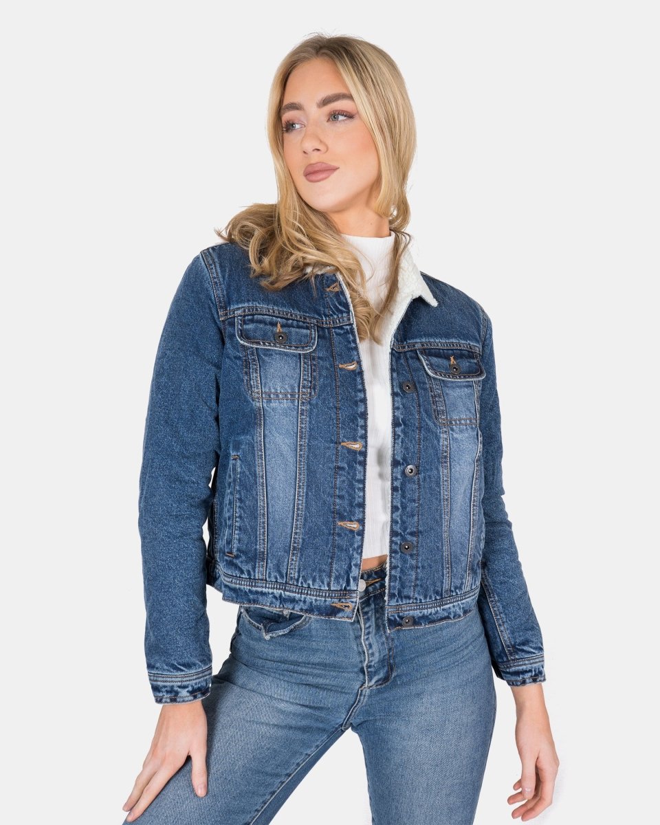 Denim Blue Sherpa Lining Premium Jacket