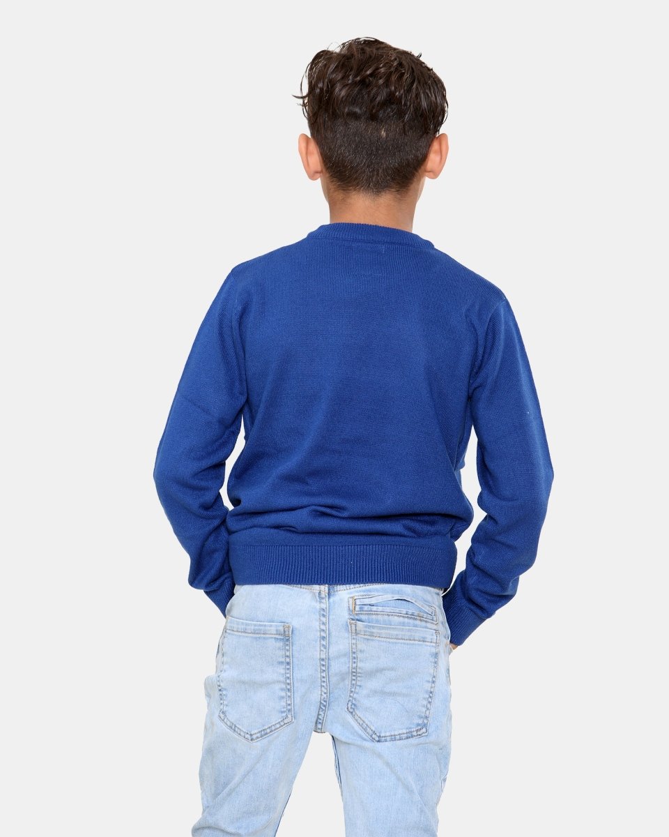 Dino Roar Navy Kids Christmas Jumper