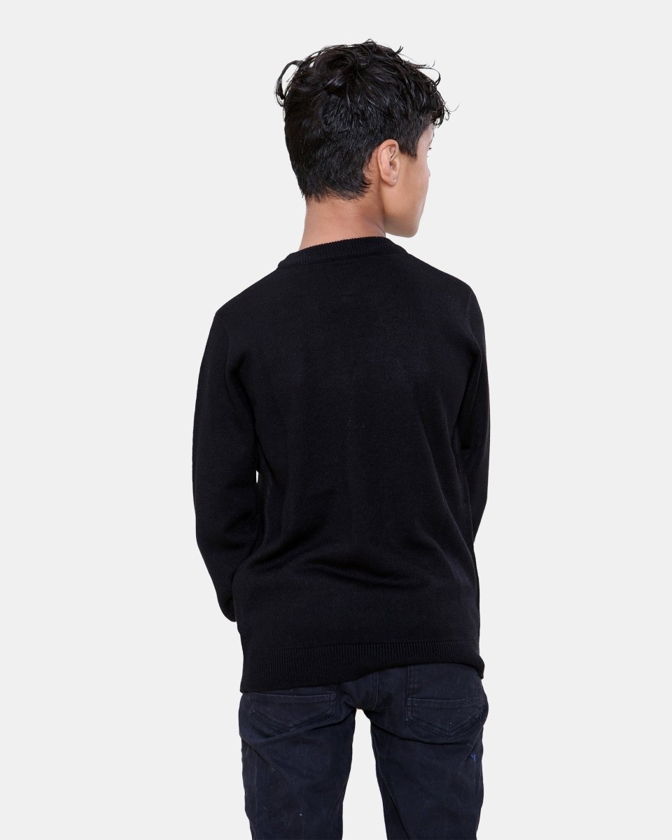 Dinosaur Hat Black Kids Christmas Jumper