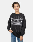 Fairisle Black Kids Christmas Jumper