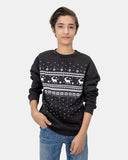 Fairisle Black Kids Christmas Jumper
