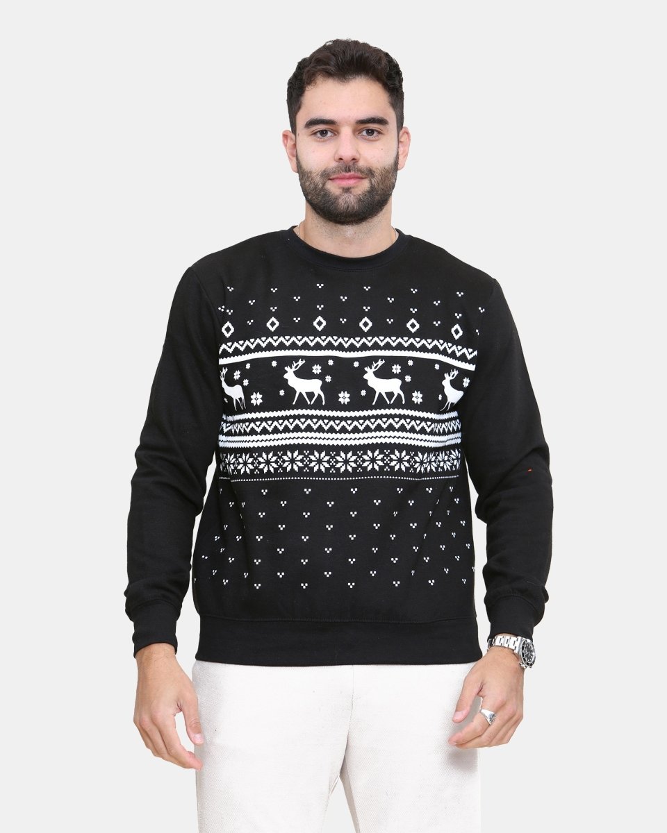 Fairisle Black Mens Christmas Jumper