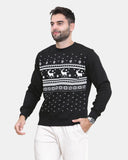 Fairisle Black Mens Christmas Jumper