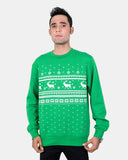 Fairisle Green Mens Christmas Jumper