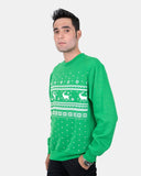 Fairisle Green Mens Christmas Jumper