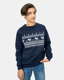 Fairisle Navy Kids Christmas Jumper