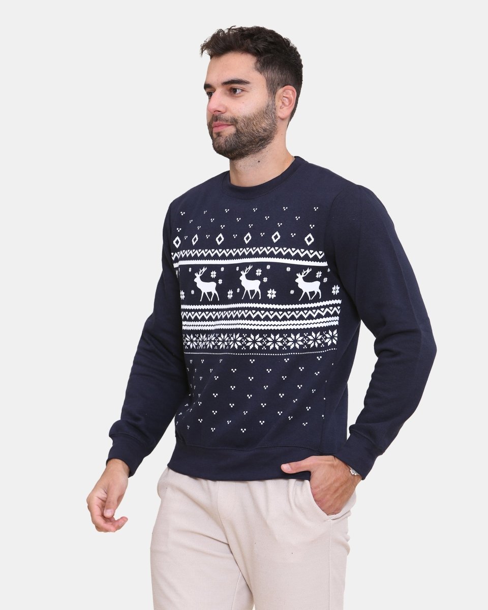 Fairisle Navy Mens Christmas Jumper