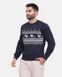 Fairisle Navy Mens Christmas Jumper