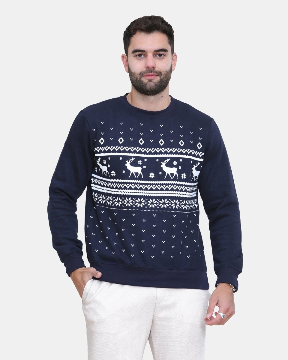 Fairisle Navy Mens Christmas Jumper