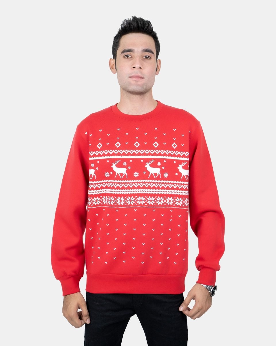 Fairisle Red Mens Christmas Jumper