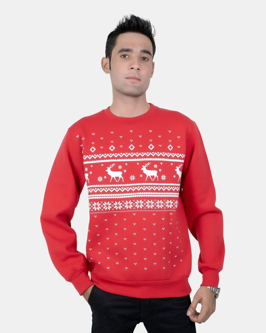 Fairisle Red Mens Christmas Jumper