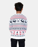 Fairisle Reindeer Cream Kids Xmas Jumper