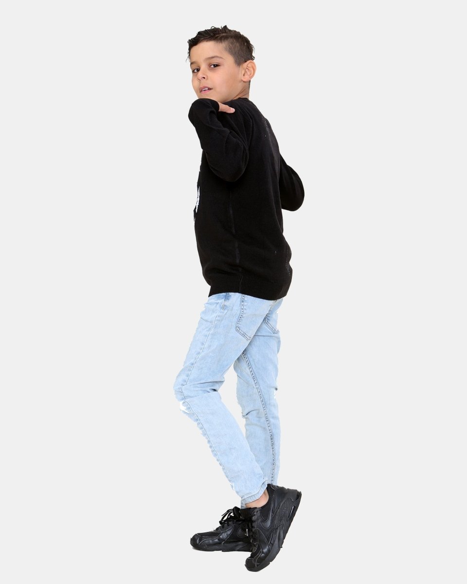 Football Black Kids Christmas Jumper