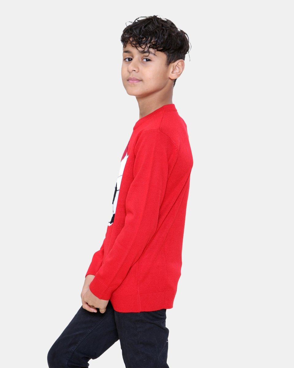 Football Red Kids Christmas Jumper