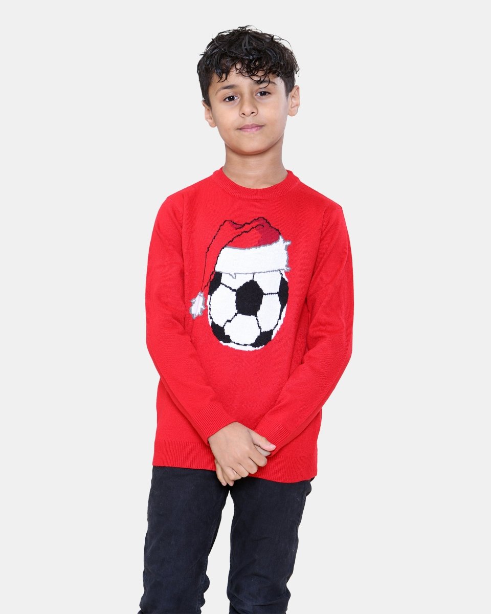Football Red Kids Christmas Jumper