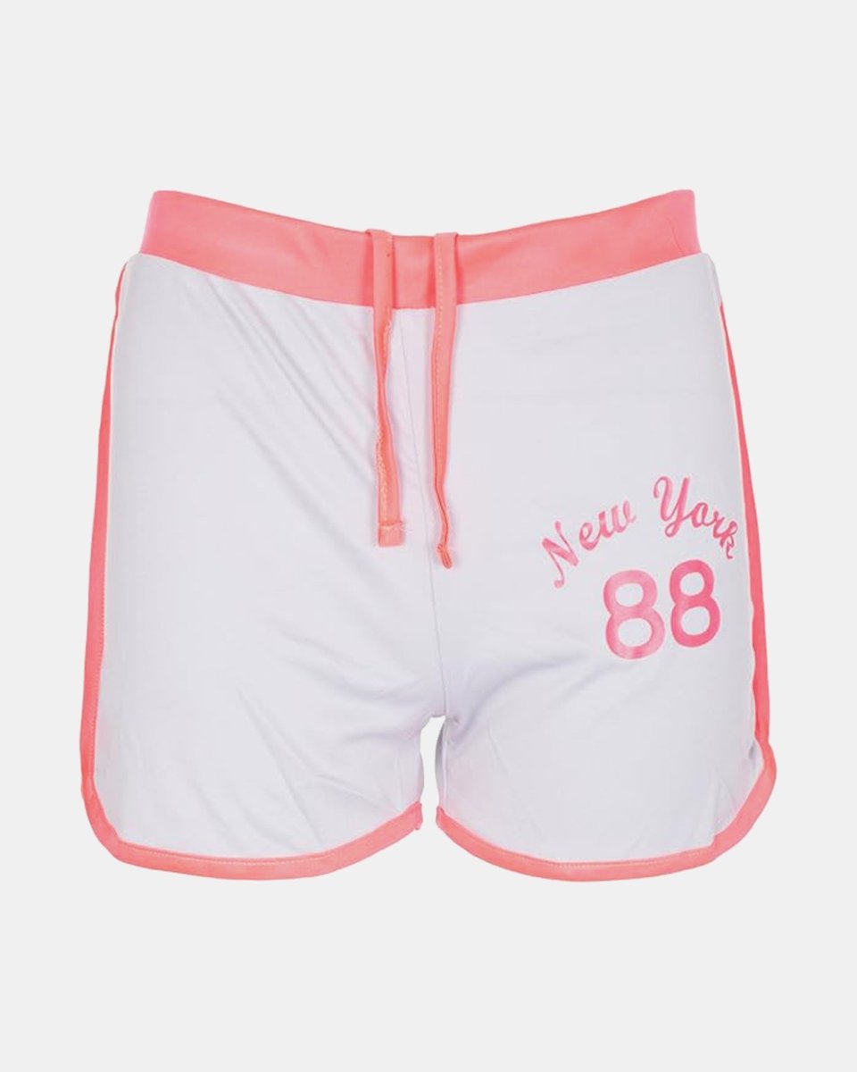 Girls Grey New York Print Shorts