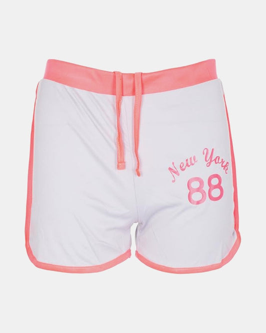 Girls Grey New York Print Shorts